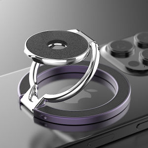 ชุบโลหะผสมดูดซับแม่เหล็กสองด้านแบบหมุนได้สำหรับ Apple 16 15 14 13 พร้อมหัวเข็มขัดแบบถือโทรศัพท์แบบลำลอง