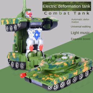 [SNAP MART] Mainan Kereta Kebal Transformasi Kanak-kanak Electric Deformation Tank Toy With Light