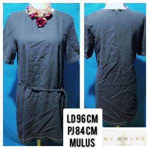 DRESS LENGAN PENDEK NAVY(MY YOUNG) 172