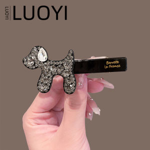 2025 New Czech Diamond Dog Ear Hair Clip Womens Luxury Side Face Hair Clip Bangs Duckbill Headwear Fashionable Korean Style