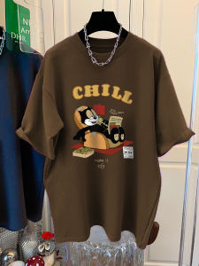 Large Size Pure Cotton Short Sleeve T-Shirt Womens Fashion Slimming Half Sleeve Belly Covering Top Quality Guangzhou Thirteenth Factory