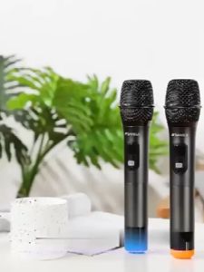 SHURE ไมโครโฟนไร้สาย ไมค์ลอยบลูทูธ ไมค์โครโฟน ไมค์ลอย คิดค่าใช้จ่าย UHF คุณภาพเสียงชัดเจนสุดๆ แกนไมโครโฟน HD ระยะรับ 100 เมตร เหมาะสำหรับการร้องเพลง KTV ของครอบครัว ไมลอยไร้สาย ไมลอยบลูทูธ Wireless Microphone