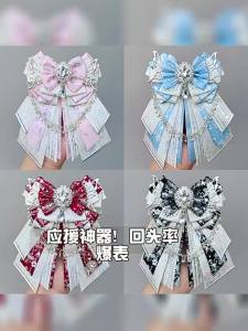 Anime Itabag Decoration Lolita Bow With Chain Pin Pendant Friend Gift Messenger Bag Goods Exquisite Decoration Itabag DIY