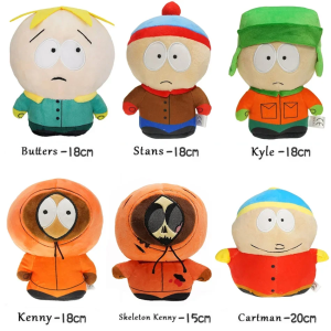 20cm South Park Toy Cartoon Plush Dolls Stan Marsh Kyle Browski Eric Theodore Cartman Plush Pillow Toy Childrens Birthday Gift