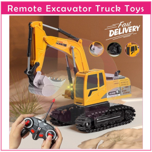 Leiao UT【PO🔥Baru✔️Ready】4GL 6 CHANNEL Alloy Rechargeable Excavator Remote Control 1:24 RC Eskavator Mobil Mobilan Mainan Anak Laki Laki