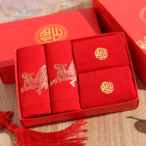 plus Size High Waist Pure Cotton Underwear for Women Red Color Lunar Year Horse Zodiac Design Breathable Comfortable Briefs