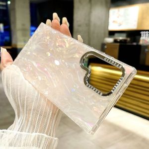 Luxury Laser ShellรูปแบบสําหรับSamsung S22 S23 Plus S24 Ultra Slim Anti-ลายนิ้วมือสําหรับGalaxy S23 Ultra Hardกรณี