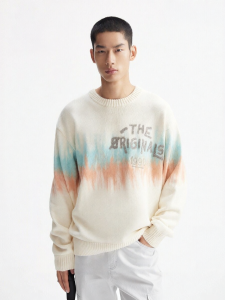 Jack Jones | Spring Knit Sweater Letter Patch Easy-to-Match