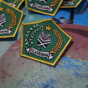 Bordir Logo Ikhlas Beramal Untuk Baju Seragam Sekolah KEMENAG