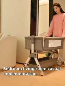 Baby Cot Bed baby side bed Folding baby bed portable crib katil bayi boleh lipat katil baby full set craddle for Newborn Baby Sleeping Bed