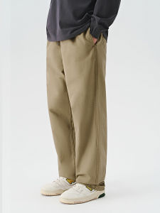 กางเกงลำลองชายผ้าฝ้ายแท้ทรงตรง ทรงหลวม ทรงขากระบอก ทรงหลวม ทรงตรง CleanFit กางเกงขายาวทรงหลวม ทรงหลวม ทรงตรง ทรงหลวม ทรงตรง