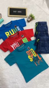 Setelan Anak Anak Celana Panjang Jeans & Kaos Atasan Distro Usia 2-11 Tahun