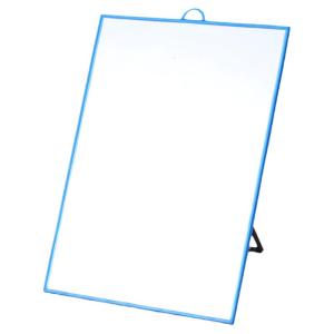 Large Size Bathroom Wall Mounted Makeup Mirror Desktop Style ABS Frame Korean Style Pure Color High Definition Rectangular Glass