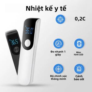 Nhiệt Kế Trán Hồng Ngoại Đo Nhiệt Độ Y Tế Không Tiếp Xúc Kỹ Thuật Số Với Màn Hình LED Cho Công Cụ Đo Sốt Cho Trẻ Em Người Lớn