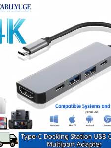Cổng Kết Nối Type-C 5/7/8 Trong 1 Hub USB C Đa Cổng Với Chức Năng Sạc USB3.0 PD Đầu Đọc Thẻ SD TF Dành Cho Laptop MacBook Notebook