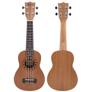 IRIN 21 Inch Ukulele 4 Strings Guitar Sunflower Hawaiian Mini Guitarra Mahogany Ukulele Stringed Musical Instrument Beginner