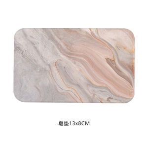 Quick Dry Silicone Algae Mud Print Cup Mat Soap Mat Dining Kitchen Bathroom Faucet Hard Board Mat Placement Tray Mat