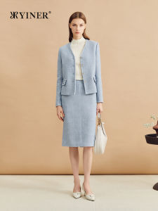V-Neck Shiny Silk Tweed Short Jacket