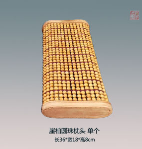 Cypress Wood Pillow Comfortable Breathable Stress Relief Neck Support Massage Home Use Health Care Soft Medium Support round Pillow