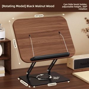 NUOXUNDE | Rotatable Multi-Function Adjustable Walnut Reading Stand