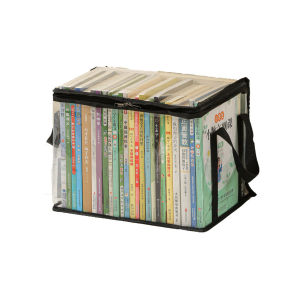 Foldable Book Box Student Dormitory Classroom Book Organizer Transparent Waterproof Household Book Organizing Storage Box