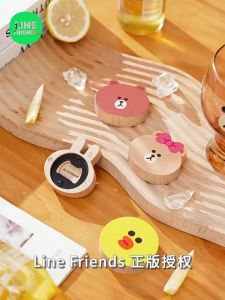 100% Authentic Line Friends Magnetic Stickers Refrigerator Magnets Beech Material Cute Home Decoration LFB302
