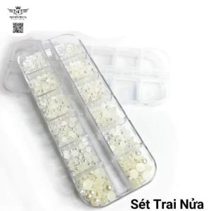 Chai nửa gắn đính móng tay nail Sét phụ kiện ngọc chai nửa mic size
