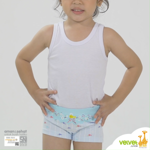 Velvet Junior UnderWear Celana Dalam Anak Perempuan Boxer - Flat Pack 6 Girl