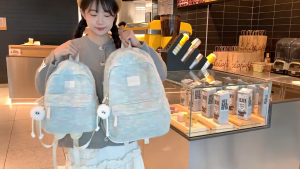 Tas Sekolah Ins Lucu Wanita Pelangi Tas Bahu Import Fashion Kuliah Tas Ransel Laptop Volume Tinggi Backpack