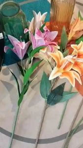 Hoa Ly Giả Cao Cấp Hàng Nhập Khẩu Cắm Bình Hoa Trang Trí Nhà Cửa Quán Xá Trùm Sỉ Gia Thành