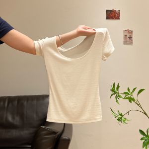 V.C.I | Lyrca Tencel Wool Short Sleeve Slim Fit U-Neck T-Shirt