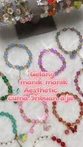 Alobeauty - Gelang Manik Wanita Gelang Anak Glass Beads Bracelet Aksesoris Remaja Pelajar
