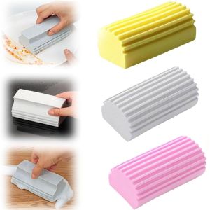 XMSJ | High Density Reusable Damp Duster Grooved Sponge Magic Cleaning Eraser Baseboard Window Blind Car Vent Kitchen Dishwashing Tool