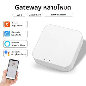 ZigBee Hub Tuya Multi Mode Gateway Home Bridge 2.4GHz WiFi BLE SigMesh Smart Life App รีโมทคอนโทรลทํางานร่วมกับ Alexa Google Home
