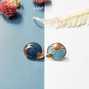 Her Lab Jewelry |Premium Nano Gold Plated Earrings Fashion Simple Mixed Small Earring Set Geometric Stud Earrings Engagement Luxury，Multi-layer Korean style，925 silver Individual Multicolor for Women Small Stud Jewelry Exquisite Gift Box