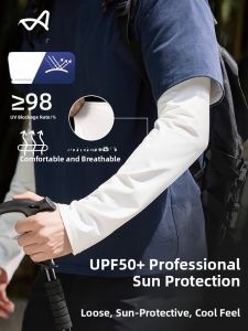 Miiow | Mens Sunscreen Ice Sleeve Fishing Cycling Long Arm Protection Ice Silk Hand Sleeve Cover Anti UV Cool Sensation Summer