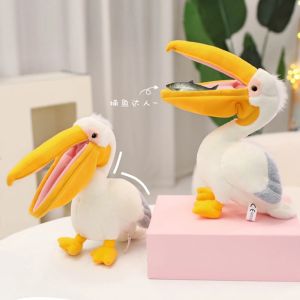 Cartoon Pelican Plush Toys Realistic White Pelican Stuffed Bird Animal Soft Dolls Promotional Cheap Christmas Birthday Gifts