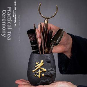 Tea Set Accessory Six Gentleman Kit Black Rosewood