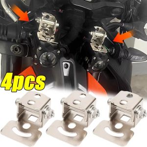 4ชิ้นชิ้นส่วนขายึดไฟหน้ารถจักรยานยนต์ไฟ LED ปรับได้ชั้นวางยึดผนังมอเตอร์ไซด์อุปกรณ์ดัดแปลงรถยนต์ไฟฟ้า