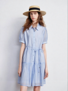 Toyouth | Summer New Arrival Light Blue Watery A-line Dress
