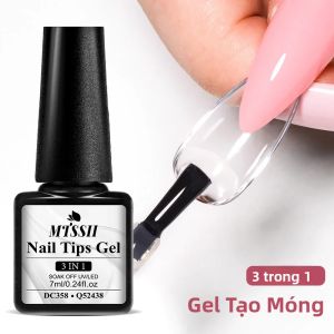 Bộ Dụng Cụ Làm Móng Dạng Gel 3 Trong 1 Trong Suốt Nối Móng Giả Keo Dán Gel Làm Móng UV LED Dễ Tẩy Thân Thiện Với Môi Trường