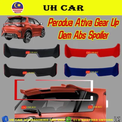 Perodua Ativa Gear Up Oem Abs Spoiler With Paint Bodykit Skirting