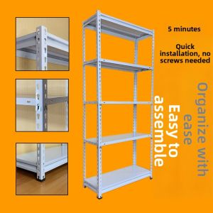 Multi-level Angle Steel Shelving Unit