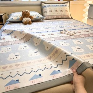 susan | Drap Giường Lụa Tre Kiểu Fair Isle Làm Mát Có Thể Giặt Và Gấp