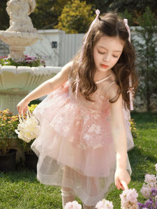 Princess Dress Childrens Birthday Outfit Beautiful Fairy Tale Style Summer Clothes for Girls Sweet Style Polyester Fiber