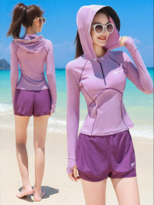 XTEP | Sleeved Slimming Conservative Two-Piece Swimsuit