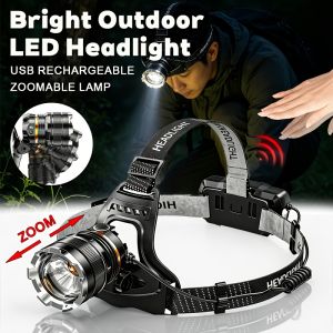 XHP90 Bright Headlamp Rechargeable High Power Head Flashlight 1000LM Headlight Waterproof Outdoor Fishing Camping Head Lantern