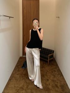 VKSOD | Minimalist Stylish Sleeveless Top Wide Leg Pants Set