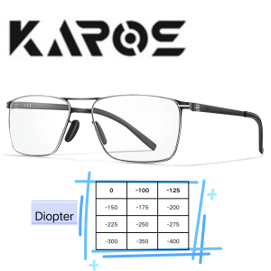 Karos Blue Light Blocking Reading Glasses Clear Vision Anti Radiation Filter Computer Office Eyewear Myopia 0 to -400 Degrees