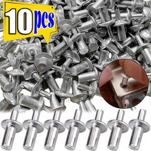 10pcs Aluminum Alloy Expansion Rivets Hammer Drive Expansion Rivet Knock Type Aluminum Alloy Rod Screws Nails Fasteners Hardware Tool